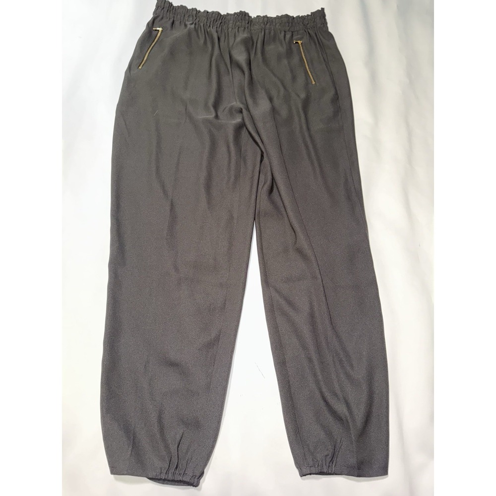 Soft Surroundings Women's Pants Size L Gray Elastic Waist Zip Pocket‎ Lounge